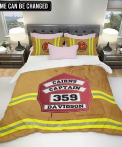 Firefighter Personalized Quilt Bedding Set