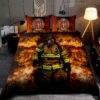 Brave Firefighter Quilt Bedding Set