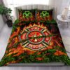 Firefighter Clover Quilt Bedding Set