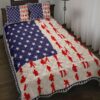 Firefighter Flag USA Quilt Bedding Set