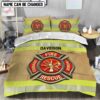 Personalized Firefighter Quilt Bedding Set