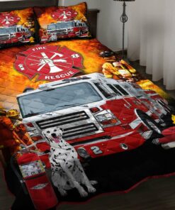 Firefighter Bedding Pillowcases Quilt Cover Set