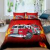 Firefighter Truck Quilt Bedding Set