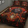 Firefighter Skull Quilt Bedding Set