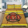 Firefighter Logo Quilt Bedding Set