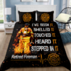 Retired Fireman Firefighter Quilt Bedding Set