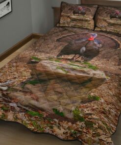 Turkey Hunting Personalized Quilt Bedding Set Full Size