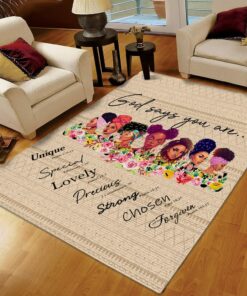 Beautiful Black Girls African Inspired Area Rug