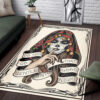Sugar Skull Girl Thing Tattoo Rug