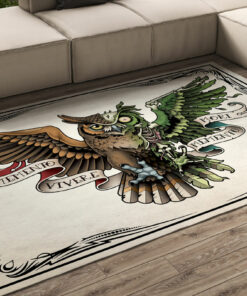 Zombie Owl Tattoo Rug