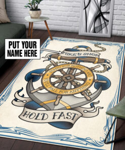 Personalized Tattoo Shop Hold Fast Rug