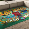 Bright Bold Color Design Cash Only Tattoo Rug