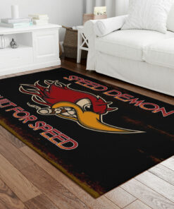 Speed Demon Buil For Speed Hot Rod Rug