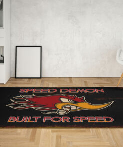 Speed Demon Buil For Speed Hot Rod Rug