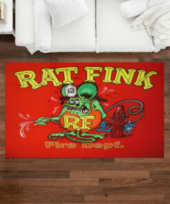 Rat Fink Fire Dept Area Rug