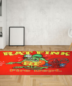 Rat Fink Fire Dept Area Rug
