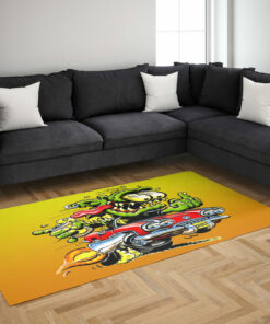 Rat Fink Muscle Car Hot Rod Area Rug