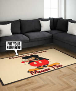 Personalized Garage Mouse Fink Rug