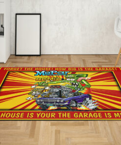 Rat Fink Forget The House How Big Is The Garage Rug