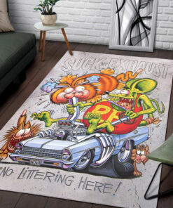 Rat Fink Suck My Exhaust Rug