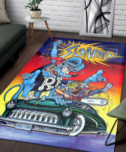 Rat Fink Slammed Hot Rod Rug