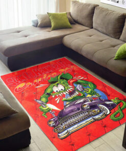 Rat Fink Slam It Hammer It Cruise It Hot Rod Rug