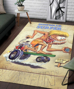 Ed Roth Sidewalk Surfer Rat Fink Rug
