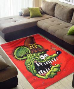 Rat Fink Face Fan Rug