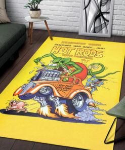 Rat Fink Remember When Hot Rods Rug