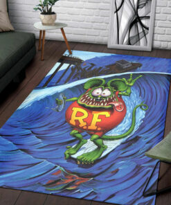 Rat Fink Love To Surf Rug
