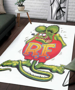 Rat Fink Logo Hot Rod Area Rug