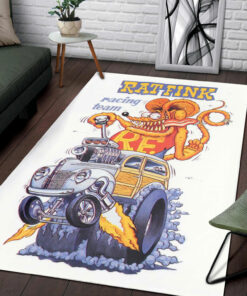 Rat Fink Racing Team Hot Rod Rug