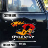 Personalized Woodpecker Vinyl Decals - Mr Horsepower Hot Rod Garage Stickers