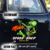 Personalized Hot Rod Rat Fink Speed Shop Vinyl Wrap Sticker