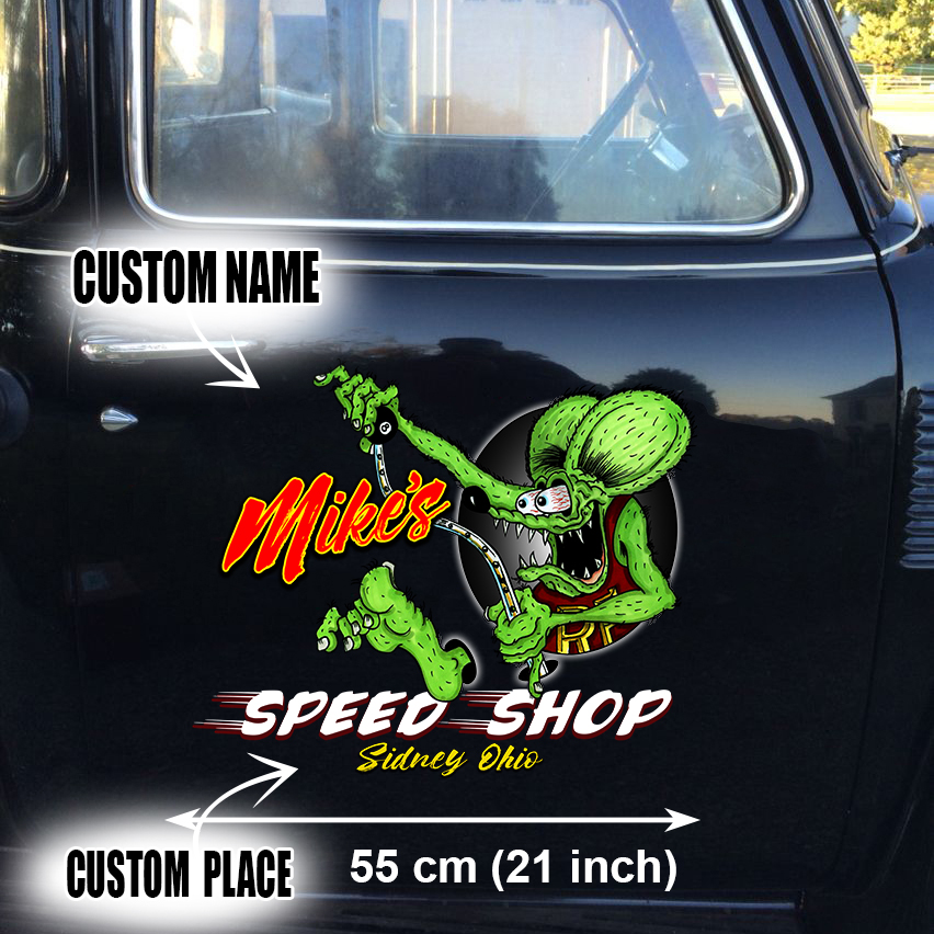 2-Pack Moonshine Beer Liquor Stickers – Hot Rod Rat Fink Motorcycles Tools Guns – Glossy Black, 3M Bumper Stickers