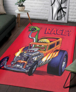 Rat Fink Race Hot Rod Area Rug