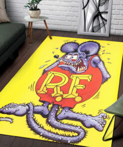 Rat Fink Logo Hot Rod Rug