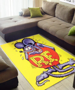 Rat Fink Logo Hot Rod Rug