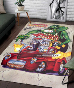 Rat Fink No Wimps For Willys Rug