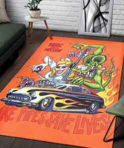 Rat Fink Merc On A Mission Rug
