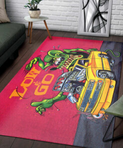 Rat Fink Low And Go Hot Rod Rug