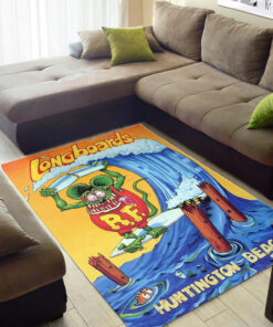 Longboards Rule Rat Fink Rug