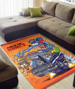 Rat Fink King Of The Hemi's Hot Rod Rug
