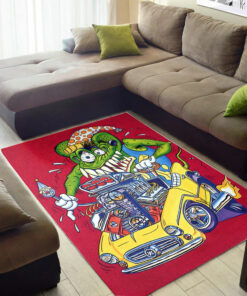 Rat Fink Riding Hot Rod Rug