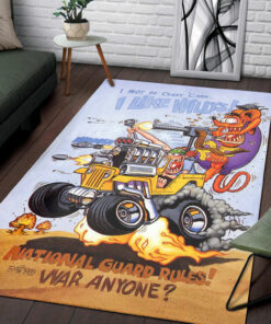 I Must Be Crazy Cause I like Willys Rat Fink Rug