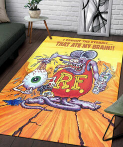Rat Fink I Caught The Eyeball That Ate My Brain Rug