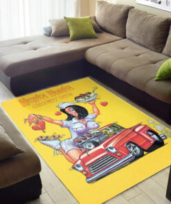 Rat Fink Hunka Kunka Chevy Love Rug