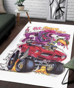 Rat Fink Hot Stuff Hot Rod Rug
