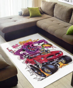 Rat Fink Hot Stuff Hot Rod Rug