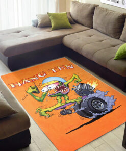 Rat Fink Hang Ten Hot Rod Rug